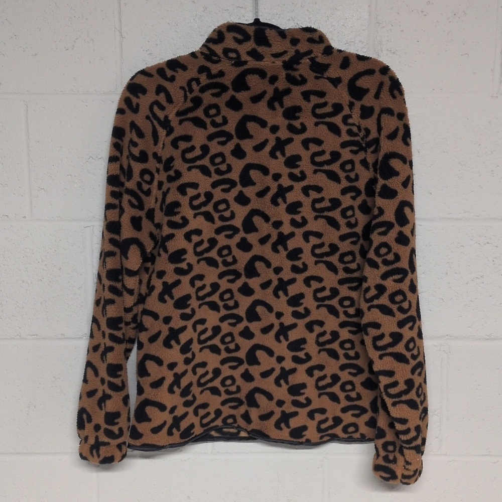 Women's Cozy Teddy Sherpa Jacket Leopard Print, Size Small, NWT, Cozycore - Picture 6 of 6